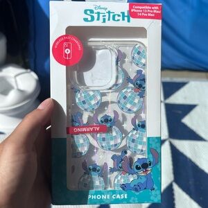 Disney Stitch 13/14 PRO MAX Phone Case - Blue and White